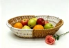 White and yellow imitation vine egg-shaped storage basin, fruit and snack basket, bread basket, toy storage basket, supermarket gift packaging basket, souvenir packaging basket, kitchen sauce storage basket, vegetable basket, tissue paper storage basket, cosmetics basket Item Picture